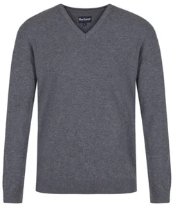 Barbour Harry Cuello en V Suéter Lana/Cachemira Saltador Gris Marga XL Nuevo con Etiquetas - MKN0953GY52 - Imagen 1 de 7