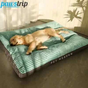 Hundebett Cord Waschbar Abnehmbar Weiche Schlafmatte Hunde Welpen Winterwarm - Bild 1 von 8