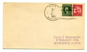 U.S.S. Whitney (AD-4) United States Naval Cover (27.10.1933) Destroyer Tender - Bild 1 von 2