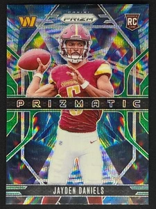 JAYDEN DANIELS 2024 Panini Prizm Green Wave Prizmatic Insert Rookie RC #3 - Picture 1 of 2