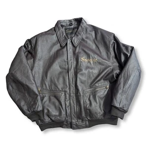 ๐ง SNAP-ON Leather Bombardier Jacket Mens Biker Coat Riding Heavyweight Size 2XL - Picture 1 of 8