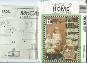 M 3626 sewing pattern HATS Apron PILLOW Basket TOTE sew Mary Engelbreit CHARMING - Picture 1 of 1