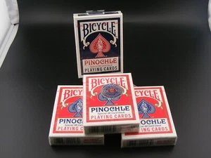 Bicycle Pinochle Playing Cards 4 New Sealed Decks Rider Back Air Cushion Finish - Bild 1 von 2