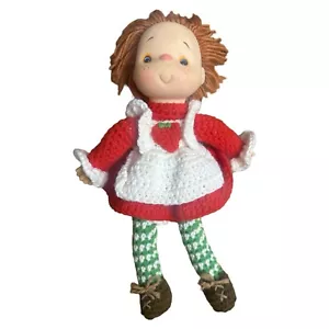 Vintage Strawberry Shortcake Doll Crochet Hand Knitted Crafted Hong Kong 13”-14” - Picture 1 of 4