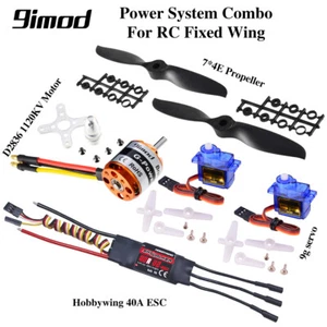 Hobbywing 40A ESC D2836 1120KV Motore brushless 9G Servoelica RC Ala fissa - Foto 1 di 17