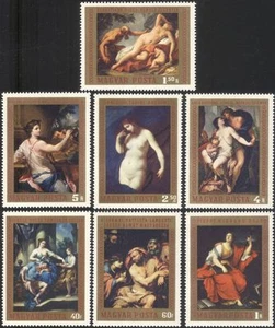 Hungary 1970 Art/Painting/Artists/Painters/Heritage/Nudes/Naked 7v set (n44852) - Picture 1 of 1
