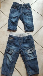 Baby Jeans Gefüttert Grösse 74 2 Stück - Bild 1 von 2