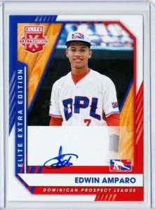 2021 ELITE EXTRA EDITION EDWIN AMPARO DPL ROOKIE AUTO #201 PD - Picture 1 of 2