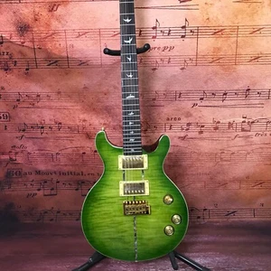Chinese electric guitar green color Tiger pattern Color bar Good sound quality - Picture 1 of 7