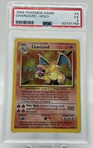 1999 Pokemon TCG Base Set Unlimited CHARIZARD Holo 4/102 Graded PSA 5 - Picture 1 of 2