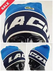 LACOSTE BLAU MARINA WINTERSPORT BOMMEL BEANIE WACKELMÜTZE UNISEX EINHEITSGRÖSSE UVP £85 - Bild 1 von 14