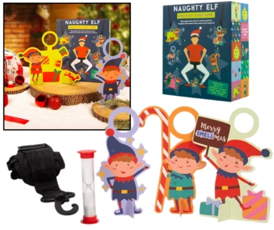 Christmas Naughty Elf Squat Hook & Race Family After Dinner Christmas Party Game - Image 1 of 4