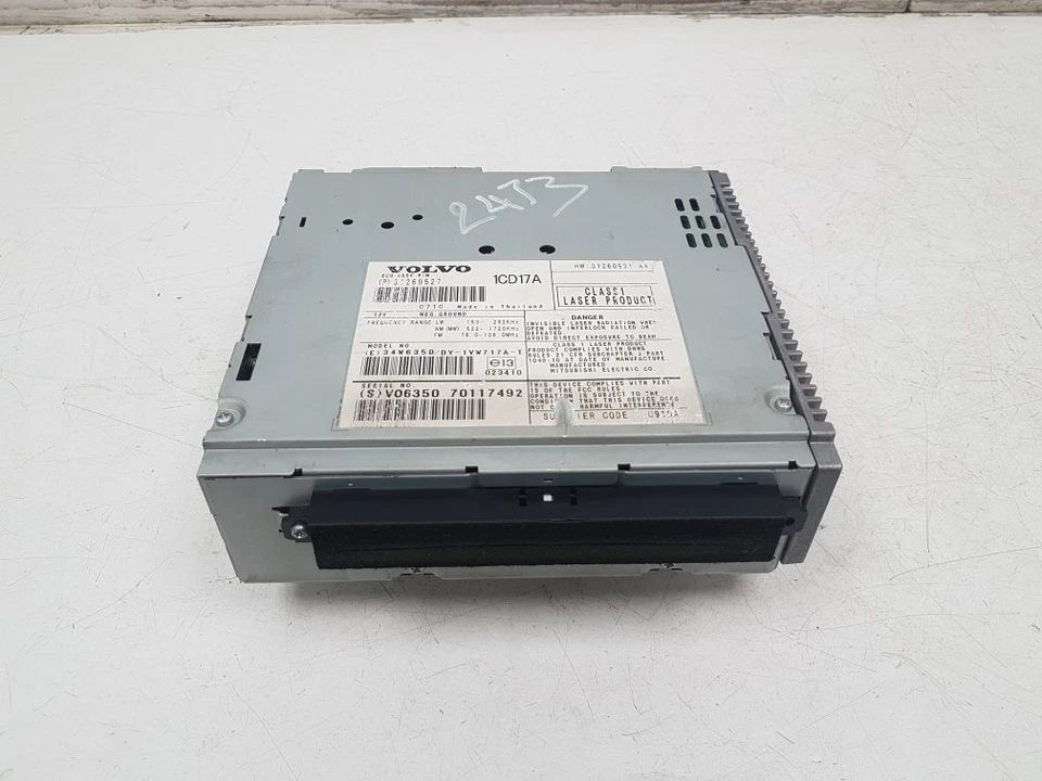 VOLVO S40 C30 V50 2007 - 2010 SINGLE DISC CD PLAYER 31260527 READ DETAIL - Image 1 of 4
