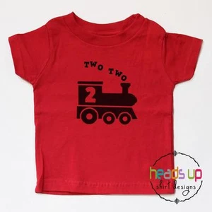 Camisa Two Two Train 2 Cumpleaños Camiseta Niño/Niña Segunda Camiseta 2ª Moda  - Imagen 1 de 4