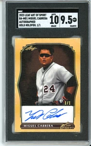 2023 Leaf Art of Sport Miguel Cabrera Gold Holofoil 1/1 - SGC 9.5 - Bild 1 von 2