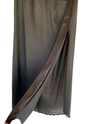 Vassarette Vintage Años 80 Negro Medio Deslizamiento Encaje Ribete Coqueta Brillante Nylon 32" Foto 1 de 4