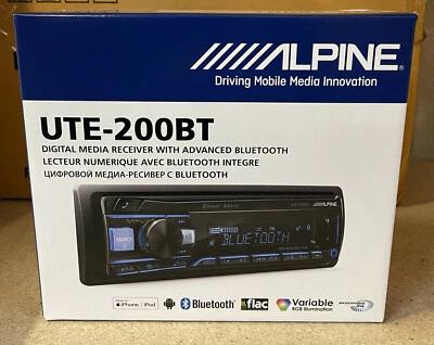 ALPINE CAR/Van Bluetooth USB Stereo iPhone Android Ready Mechless Aux UTE200BT - Image 1 of 2