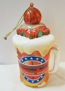 Mark Roberts Life Meaning Beer & Sports Mug Basketball Christmas Ornament RARE - Picture 1 of 12