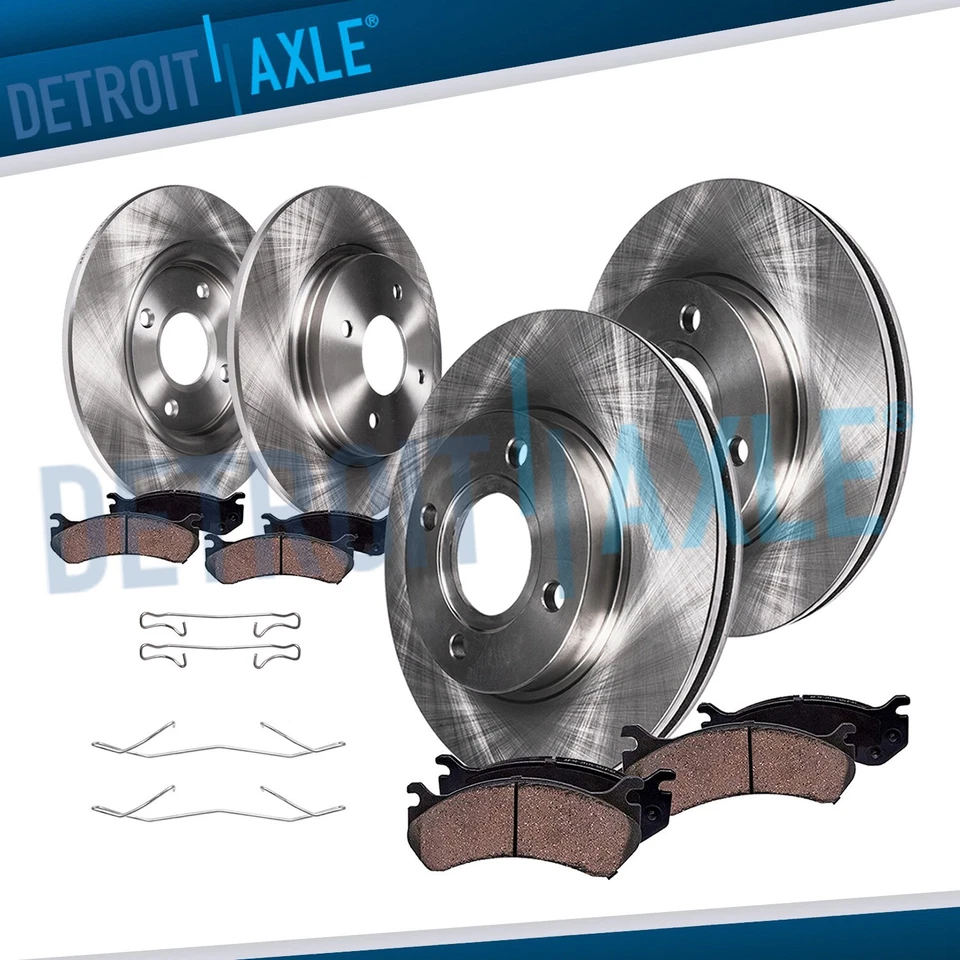 Rotores de freio dianteiro traseiro + pastilhas de cerâmica para 2002 2003 2004 2005 2006 Mini Cooper - Imagem 1 de 4