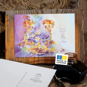 POSTCARD UKRAINЕ JaneB The Spark that warms our hearts - Picture 1 of 11