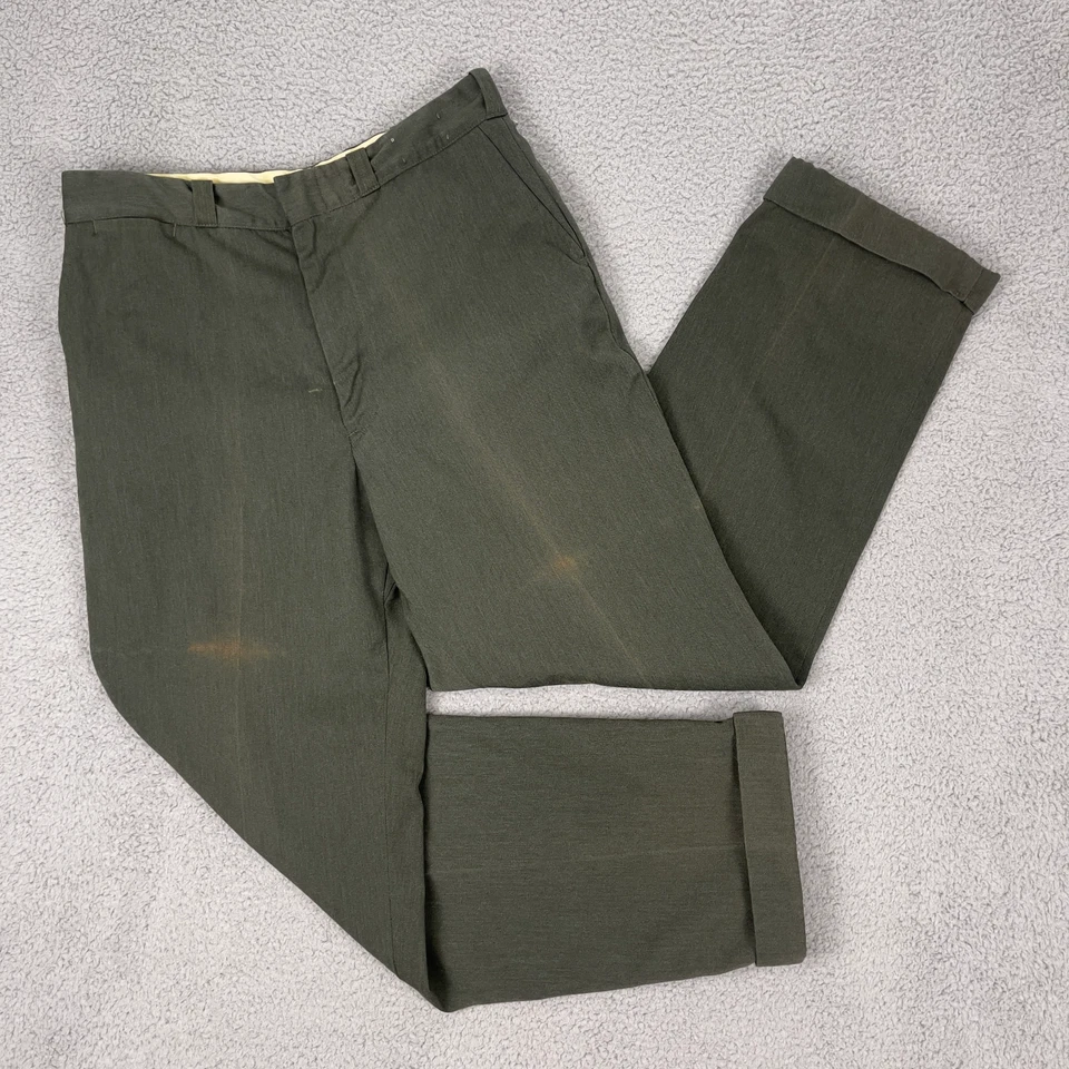 Pantalones Lee Nyoco De Colección Años 60 Para Hombres 32x32 Garra Verde Cremallera Sarga Sanforizados Hechos en Unión Foto 1 de 4
