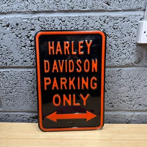 Harley Davidson Parkschild geprägt schwer Biker ManCave Werbung Werbung Werbung - Bild 1 von 24