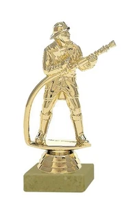 Pokal Feuerwehr-Mann gold auf Marmor (H=15,5 cm) inkl.Gravur  - Bild 1 von 1
