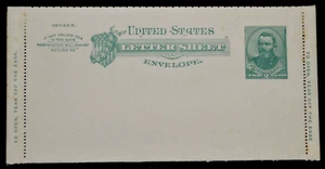 1886 US Sc. #U293 stamped letter sheet, mint entire, good to very good condition - Picture 1 of 1