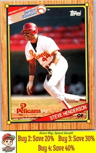 Steve Henderson 1989 Topps Senior League #9 St. Petersburg Pelicans 008168 - Picture 1 of 2