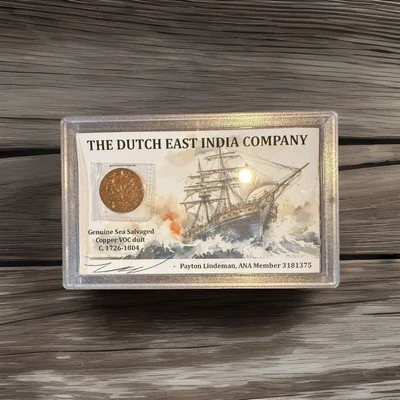 THE DUTCH EAST INDIA COMPANY GENUINE SEA SALVAGED COPPER VOC DUIT 1726-1804 - Image 1 of 4