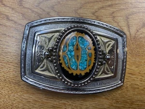 Hebilla de cinturón estilo occidental con hermoso cabujón - Imagen 1 de 4