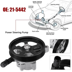 Power Steering Pump w/ Pulley For Honda Odyssey Acura MDX Pilot 2003-2012 2013 - Picture 1 of 12