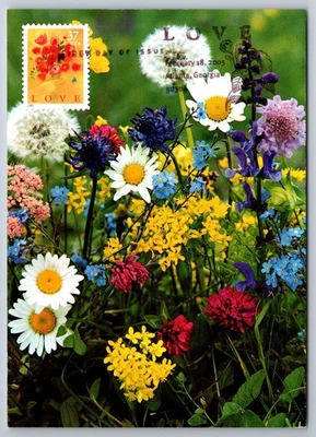#3898 Love Bouquet FDC Maxi Card w/Pictorial Cancel - Image 1 of 2