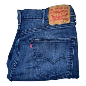 Levis 541 Denim Blue Jeans Men 38x34 - Picture 1 of 16