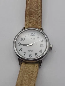 Timex Damen Analog Quarz Indiglo Easy Reader silberfarben funktionstüchtig - Bild 1 von 12