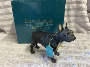 Leonardo Black French Bulldog Dog Figurine Boxed Gift Animal Lover Decor - Picture 1 of 7