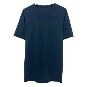 Lululemon Men's Size XL Metal Vent Teal Green & Navy Performance S/S T-Shirt euc - Picture 1 of 6