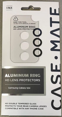 Case-Mate Samsung Galaxy S24 Camera Lens Protector w/Black Aluminum Rings - Image 1 of 2