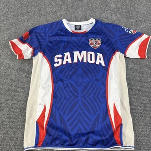 Samoa Rugby Jersey Mens Large Blue White USA Sevens National Team Number 7 - Picture 1 of 10