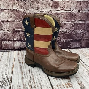 Durango Boys American Flag Western Boot Square Toe BT245 Size 6M - Picture 1 of 12
