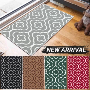 Door Mats Floor Mats Machine Washable Non Slip Floral Kitchen & Hall Runners - Picture 1 of 30