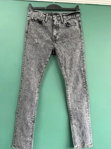 Levis 510 Jeans. Mens 29R 29W 32L. Grey Acid Wash. SKU 79076 - Picture 1 of 8