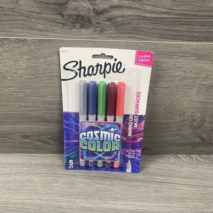 Sharpie Cosmic Color Ultra Fine Point Markers 5 CT Limited Edition permanent - Picture 1 of 3