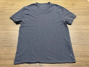 John Varvatos MILES Men's Blue V-Neck Cotton T-Shirt - Large - Picture 1 of 3