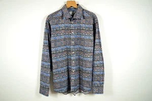 ETON _ MEN'S SLIM FIT MULTICOLOURED GEOMETRIC SHIRT SIGNATURE TWILL _ size XL/44 - Picture 1 of 6