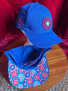 Seltene Chicago Cubs Captain America Mütze SGA Special Ticket Mütze 2. Juli 2024 Marvel - Bild 1 von 6