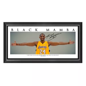KOBE BRYANT SIGNED LOS ANGELES LAKERS FRAMED WINGS NBA BASKETBALL LEBRON JORDAN - Picture 1 of 1