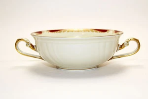 Rosenthal Germany Parzival Soup Mug Cup White Red & Gold Tones - Picture 1 of 10