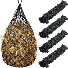 4 Pcs Hay Net Slow Feed Hay Bag 40 Inch Hanging Hay Feeder for Horses Small 2 X 
