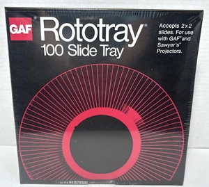 VTG GAF Rototray 100 Photo Slide Trays GAF Sawyers 2x2 Slides New Factory Sealed - Picture 1 of 7